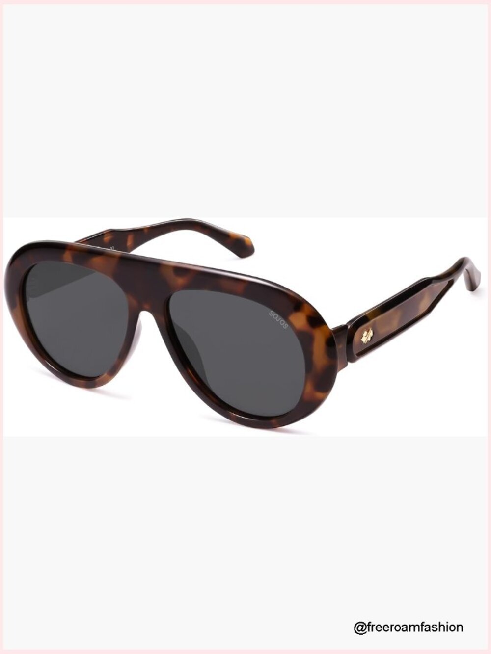 Oversized Polarized Aviator Sunglasses UV Protection Retro
